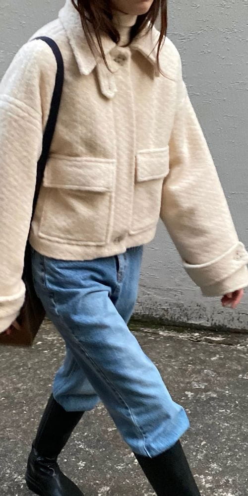 MSTORY - Korean Children Fashion - #Kfashion4kids - Bbogle Crop Coat