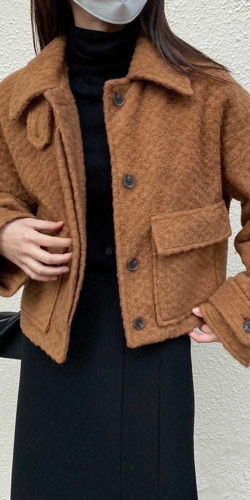 MSTORY - Korean Children Fashion - #Kfashion4kids - Bbogle Crop Coat - 10