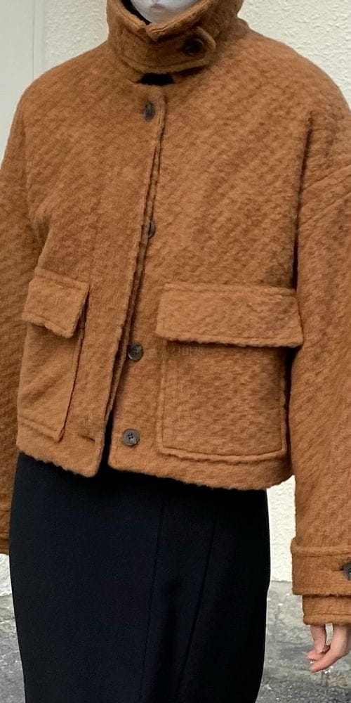 MSTORY - Korean Children Fashion - #Kfashion4kids - Bbogle Crop Coat - 11
