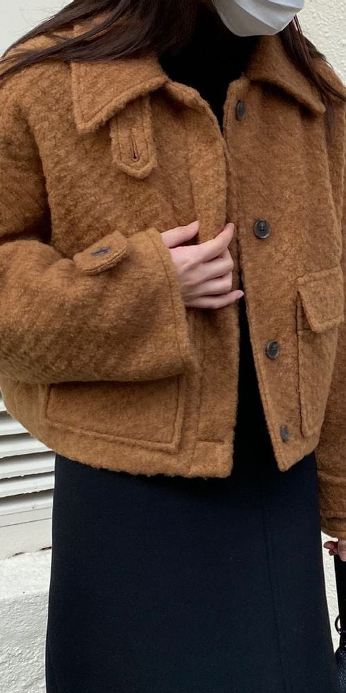 MSTORY - Korean Children Fashion - #Kfashion4kids - Bbogle Crop Coat - 5