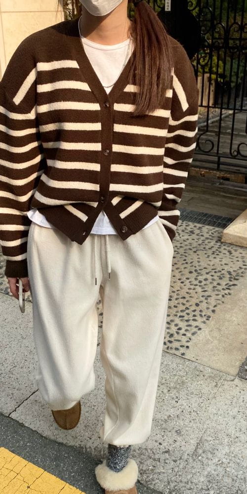 MSTORY - Korean Children Fashion - #Kfashion4kids - Stripes Cardigan
