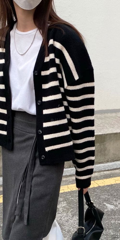 MSTORY - Korean Children Fashion - #Kfashion4kids - Stripes Cardigan - 10