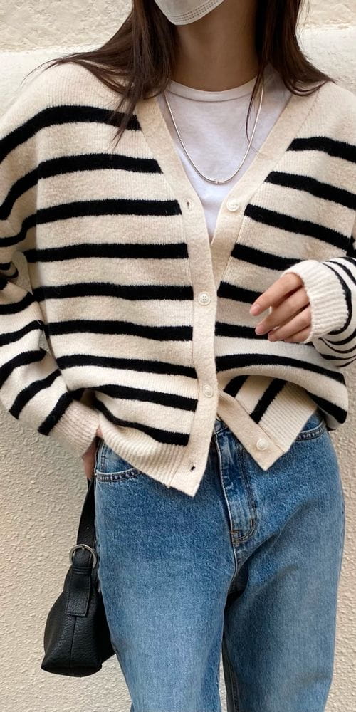 MSTORY - Korean Children Fashion - #Kfashion4kids - Stripes Cardigan - 12