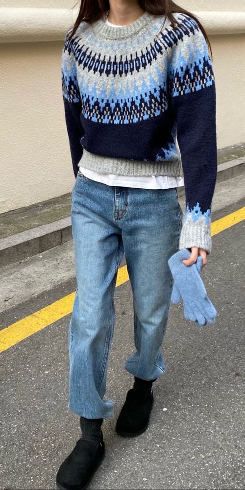 MSTORY - Korean Children Fashion - #Kfashion4kids - Circle Round Knit Tee - 4