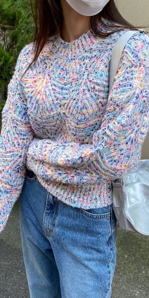 MSTORY - Korean Children Fashion - #Kfashion4kids - Rain Ska Round Knit Tee - 2
