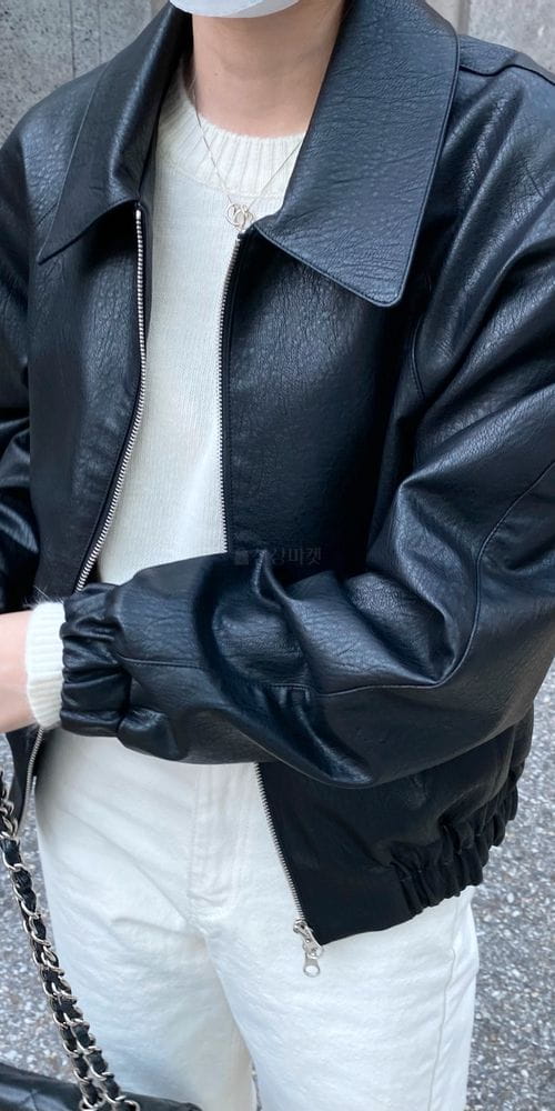 MSTORY - Korean Children Fashion - #Kfashion4kids - Leather Jumper