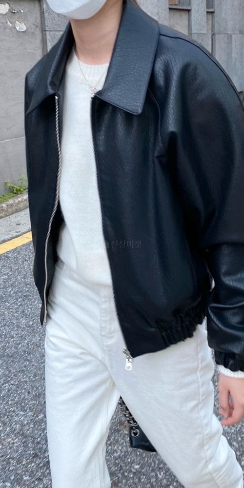 MSTORY - Korean Children Fashion - #Kfashion4kids - Leather Jumper - 2