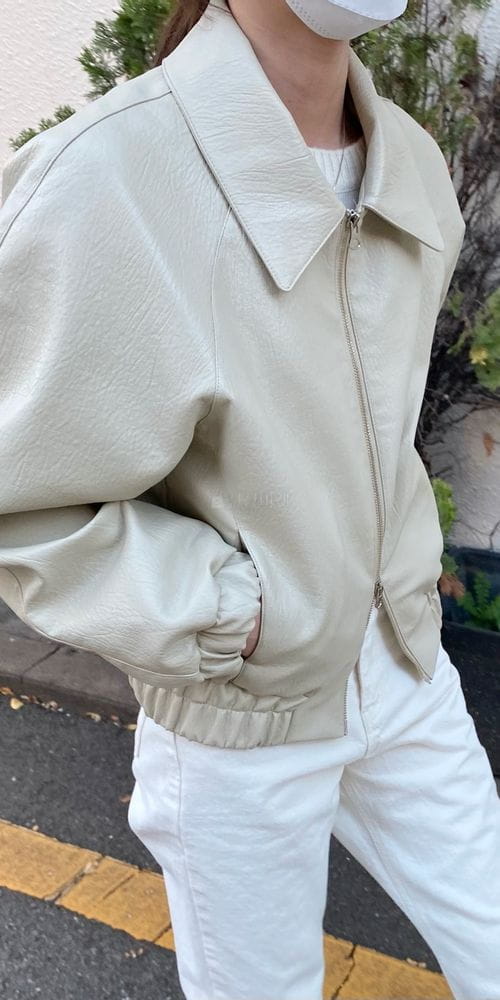 MSTORY - Korean Children Fashion - #Kfashion4kids - Leather Jumper - 3