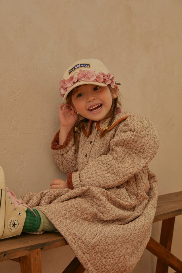 MUMUNBABA - Korean Children Fashion - #Kfashion4kids - Quilting Collar One-piece - 3