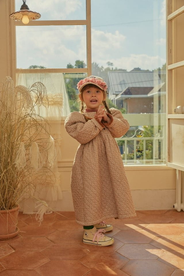 MUMUNBABA - Korean Children Fashion - #Kfashion4kids - Quilting Collar One-piece - 8