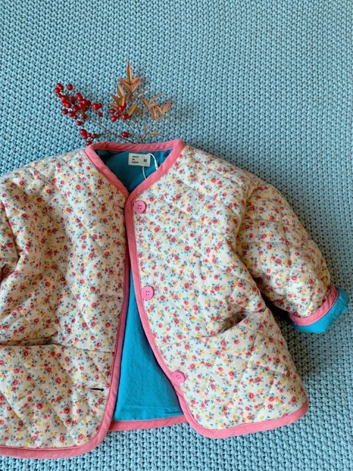 MUMUNBABA - Korean Children Fashion - #Kfashion4kids - Cherry Blossoms Padding Jumper - 2