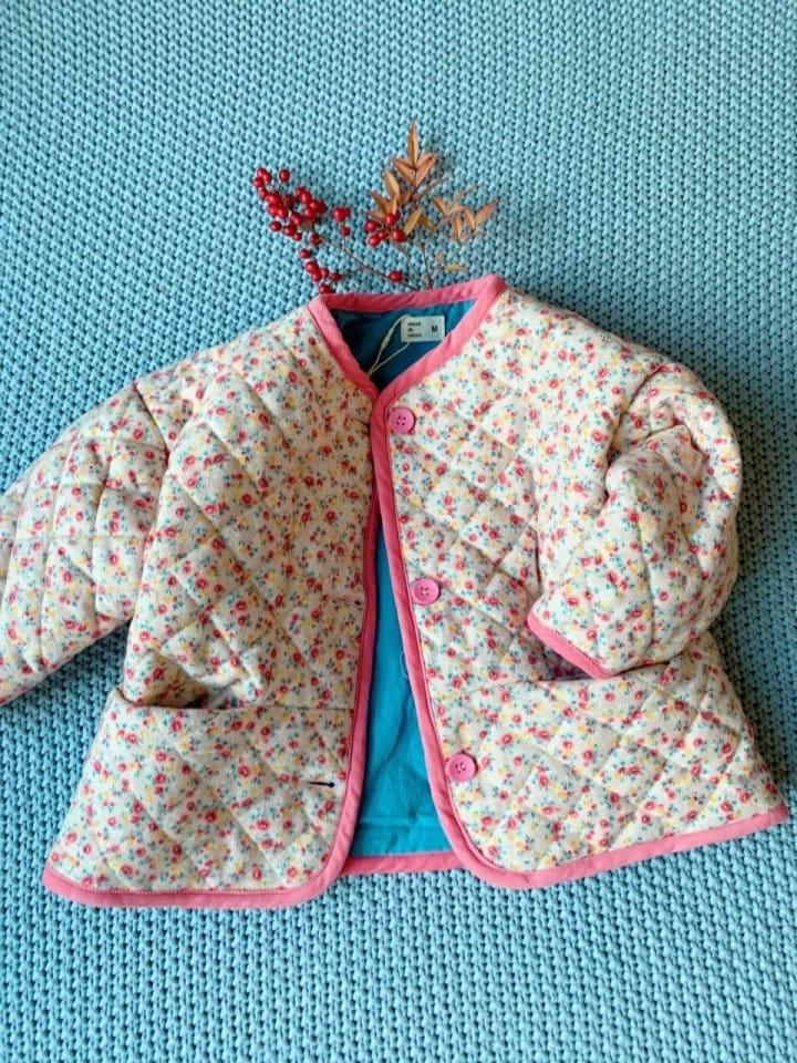 MUMUNBABA - Korean Children Fashion - #Kfashion4kids - Cherry Blossoms Padding Jumper - 3