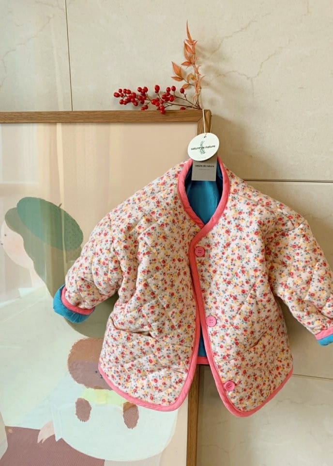 MUMUNBABA - Korean Children Fashion - #Kfashion4kids - Cherry Blossoms Padding Jumper - 4