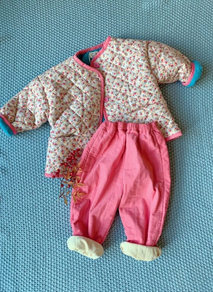 MUMUNBABA - Korean Children Fashion - #Kfashion4kids - Cherry Blossoms Padding Jumper - 7