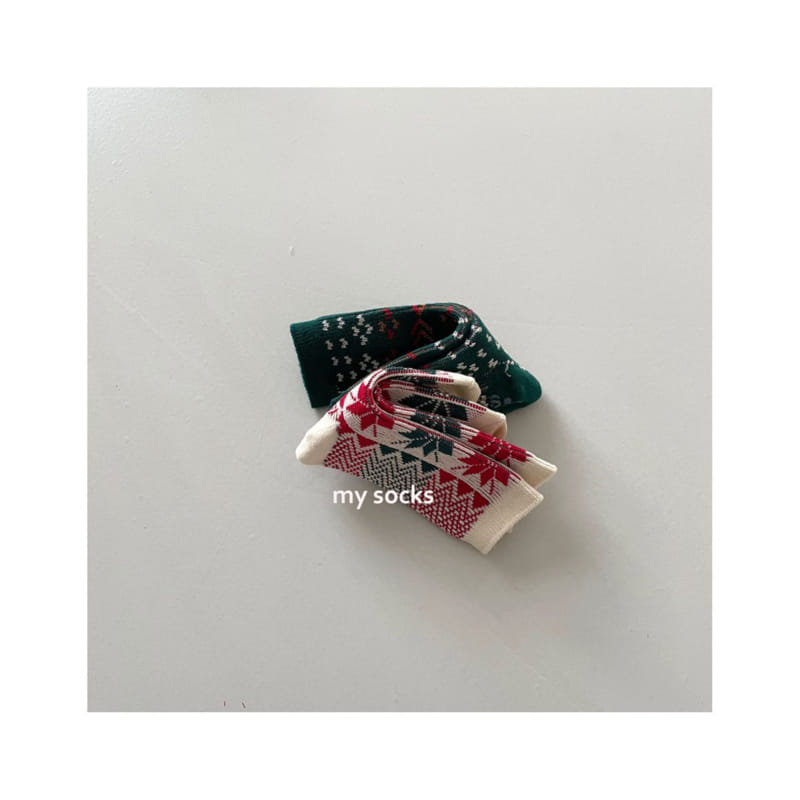 MY SOCKS - Korean Children Fashion - #Kfashion4kids - Christmas Socks [set of 2]