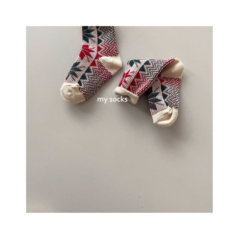 MY SOCKS - Korean Children Fashion - #Kfashion4kids - Christmas Socks [set of 2] - 3
