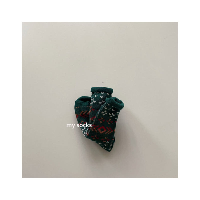 MY SOCKS - Korean Children Fashion - #Kfashion4kids - Christmas Socks [set of 2] - 4
