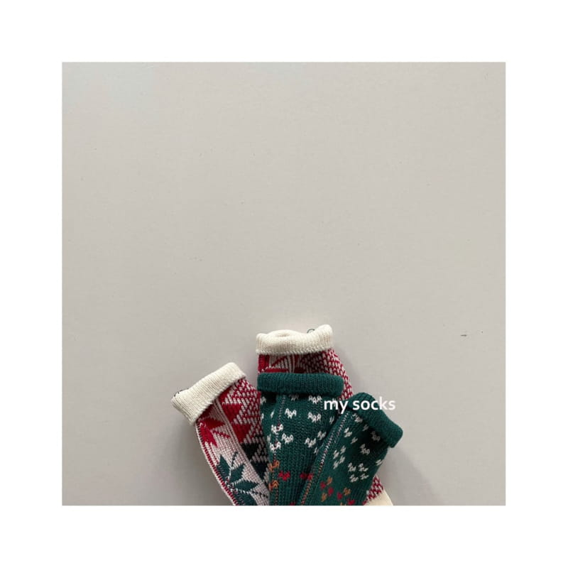 MY SOCKS - Korean Children Fashion - #Kfashion4kids - Christmas Socks [set of 2] - 7
