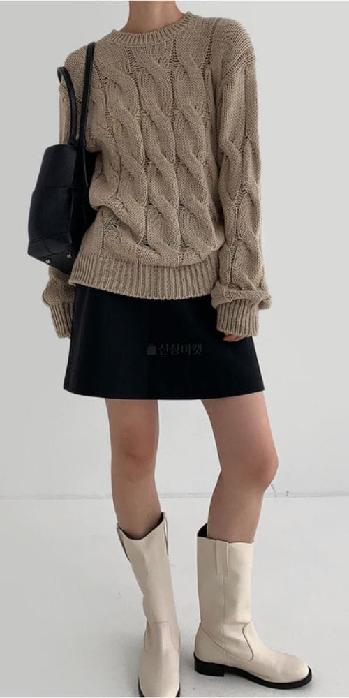 NEUF NINE - Korean Children Fashion - #Kfashion4kids - Twist Boxy Knit