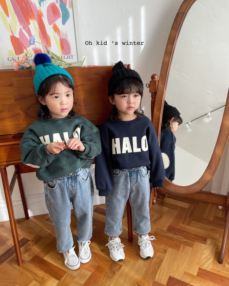 OH KID - Korean Children Fashion - #Kfashion4kids - Big Fleece Jeans - 6