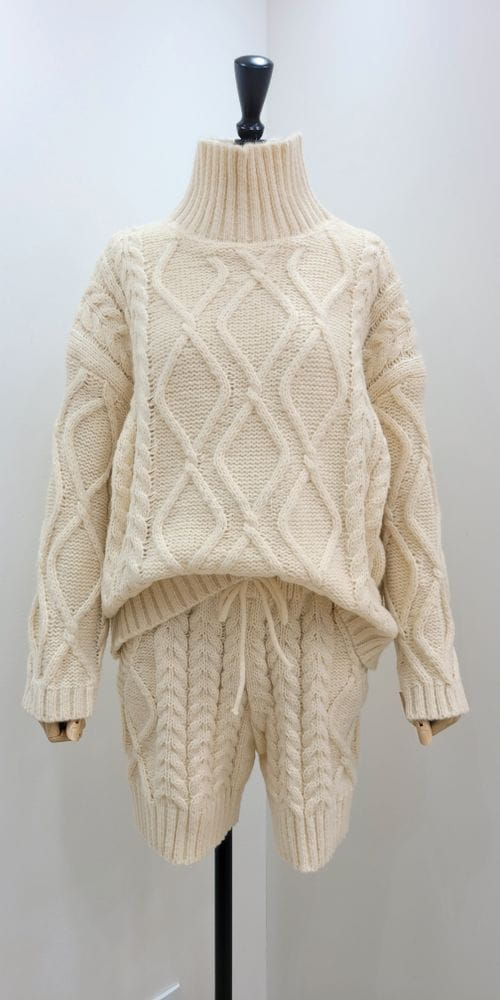 OLM - Korean Children Fashion - #Kfashion4kids - Caple Knit Top Bottom Set