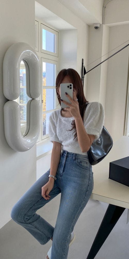 ON OFF - Korean Children Fashion - #Kfashion4kids - Fleece Tok Tok Span Jeans