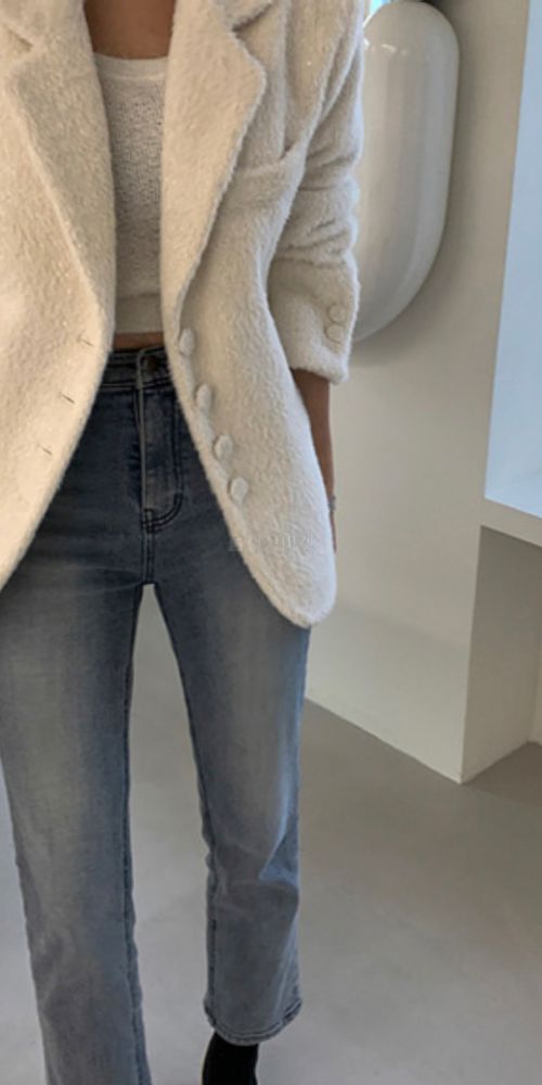 ON OFF - Korean Children Fashion - #Kfashion4kids - Fleece Tok Tok Span Jeans - 2