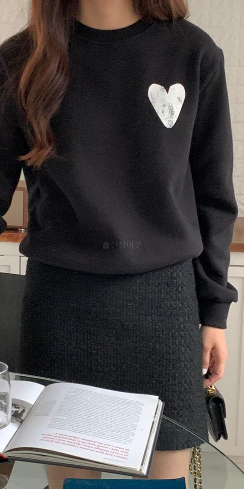 ONDO - Korean Children Fashion - #Kfashion4kids - Fleece Heart Sweatshirt - 2