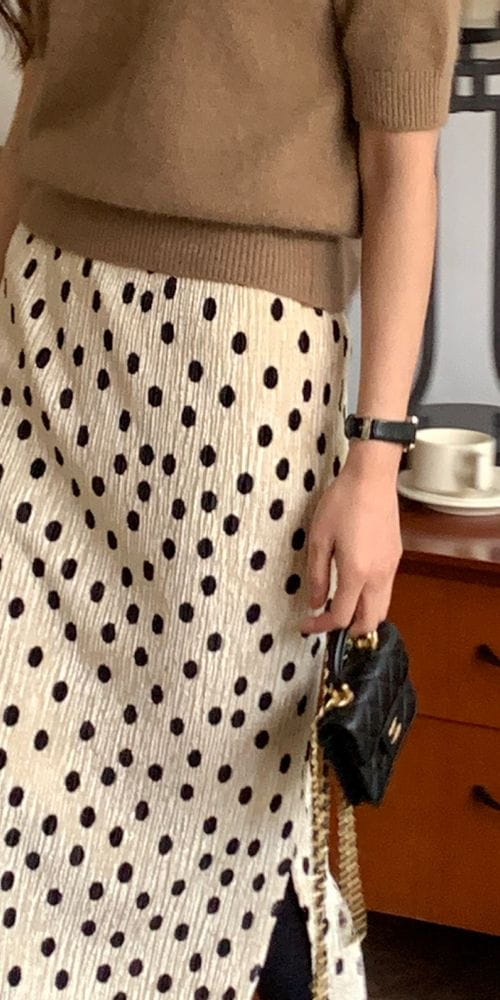 ONDO - Korean Children Fashion - #Kfashion4kids - Velvet Dot Skirt
