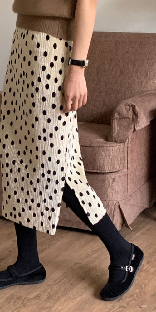 ONDO - Korean Children Fashion - #Kfashion4kids - Velvet Dot Skirt - 2
