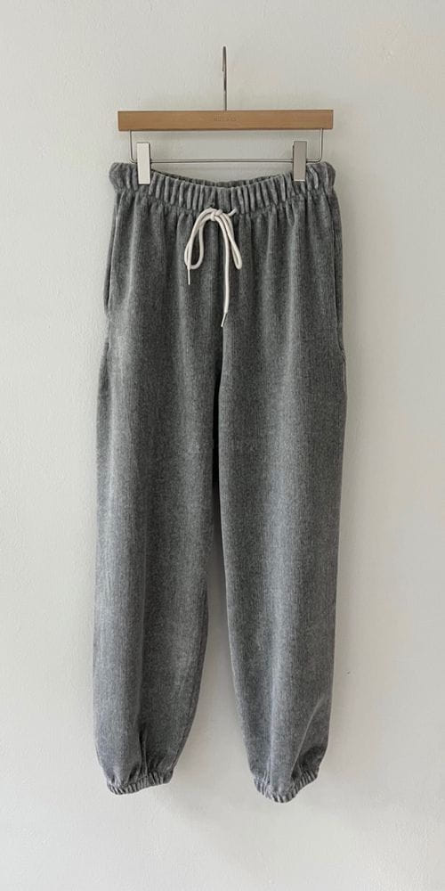 ONEAND - Korean Children Fashion - #Kfashion4kids - Bveloure Jogger Pants - 3