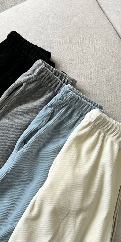 ONEAND - Korean Children Fashion - #Kfashion4kids - Bveloure Jogger Pants - 4