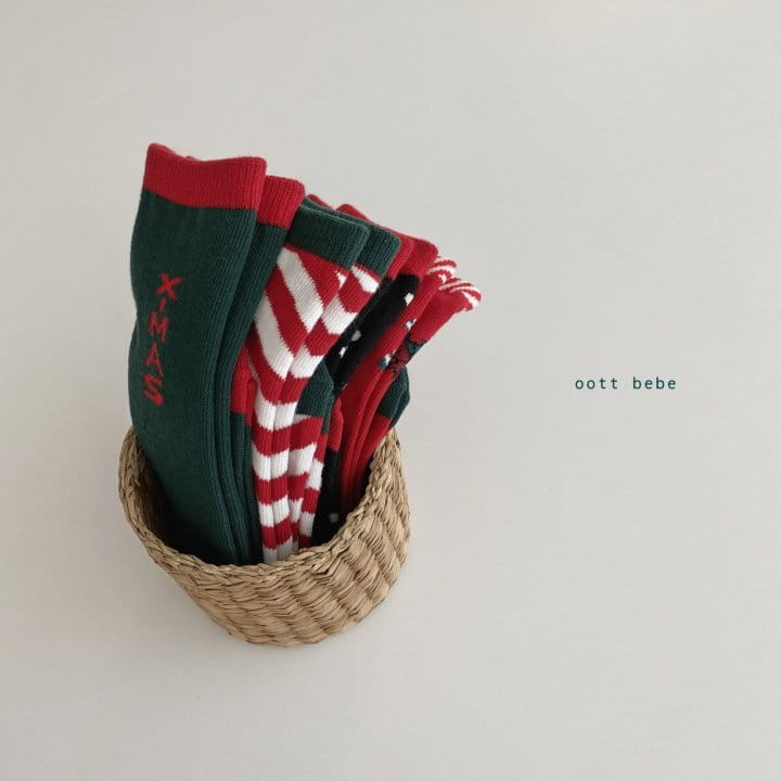 OOTT BEBE - Korean Children Fashion - #Kfashion4kids - Christmas Socks [set of 4] - 10