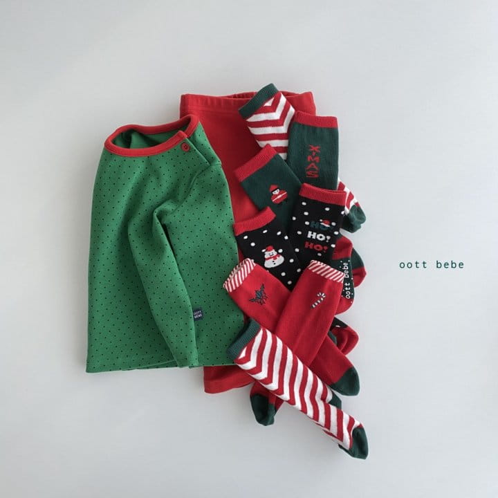 OOTT BEBE - Korean Children Fashion - #Kfashion4kids - Christmas Socks [set of 4] - 11