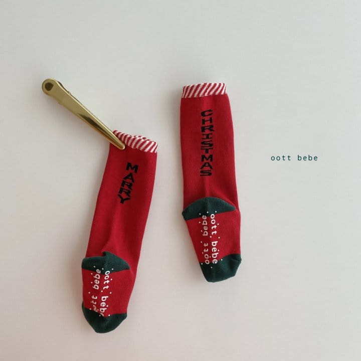 OOTT BEBE - Korean Children Fashion - #Kfashion4kids - Christmas Socks [set of 4] - 5