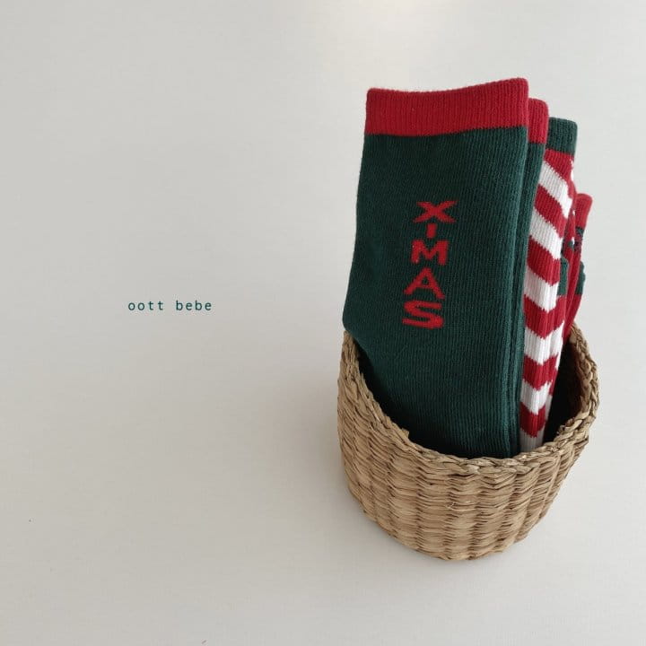OOTT BEBE - Korean Children Fashion - #Kfashion4kids - Christmas Socks [set of 4] - 9