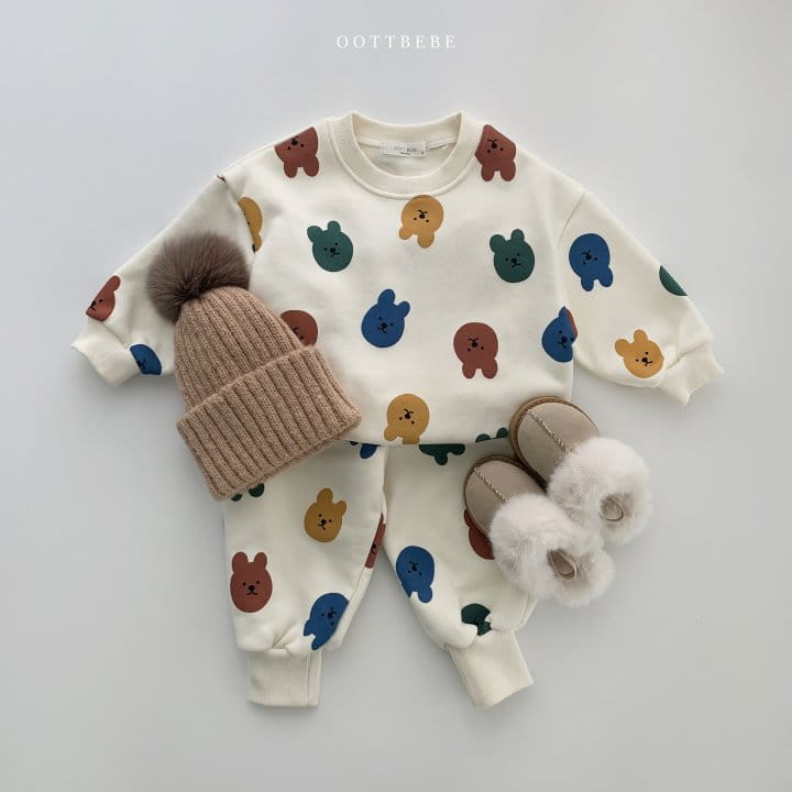OOTT BEBE - Korean Children Fashion - #Kfashion4kids - Happy Top Bottom Set - 10