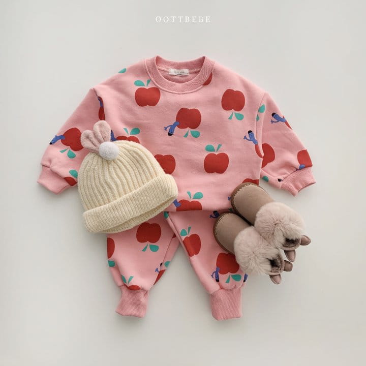 OOTT BEBE - Korean Children Fashion - #Kfashion4kids - Happy Top Bottom Set - 12