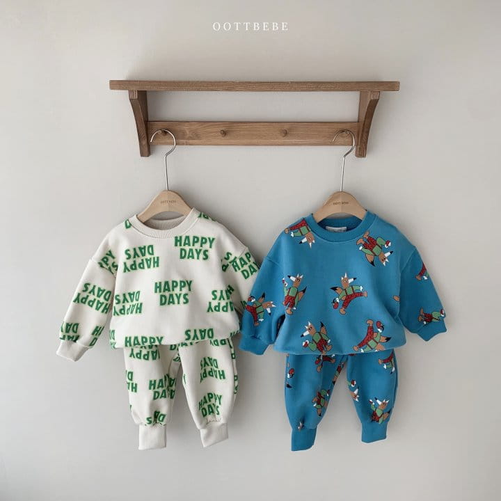 OOTT BEBE - Korean Children Fashion - #Kfashion4kids - Happy Top Bottom Set - 6