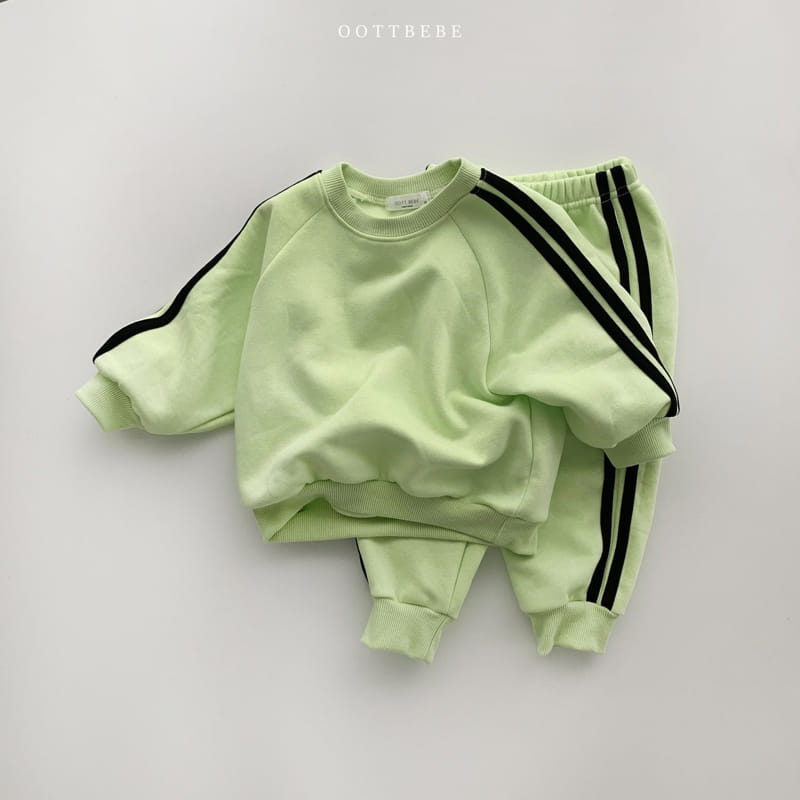 OOTT BEBE - Korean Children Fashion - #Kfashion4kids - U And I Top Bottom Set - 2