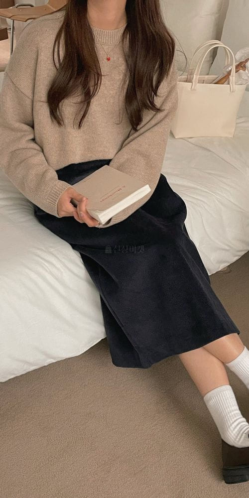 OSENSE - Korean Children Fashion - #Kfashion4kids - Rib Long Skirt - 3