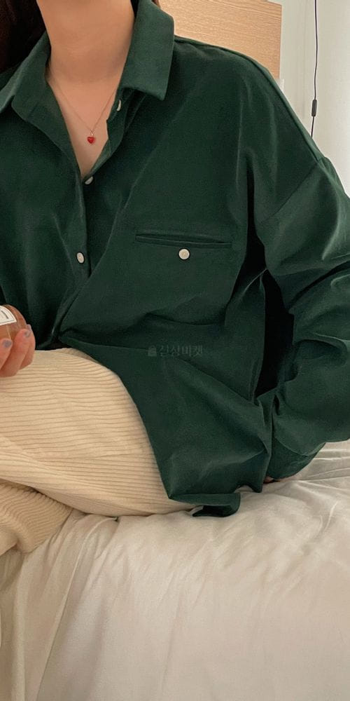 OSENSE - Korean Children Fashion - #Kfashion4kids - Corduroy Shirt
