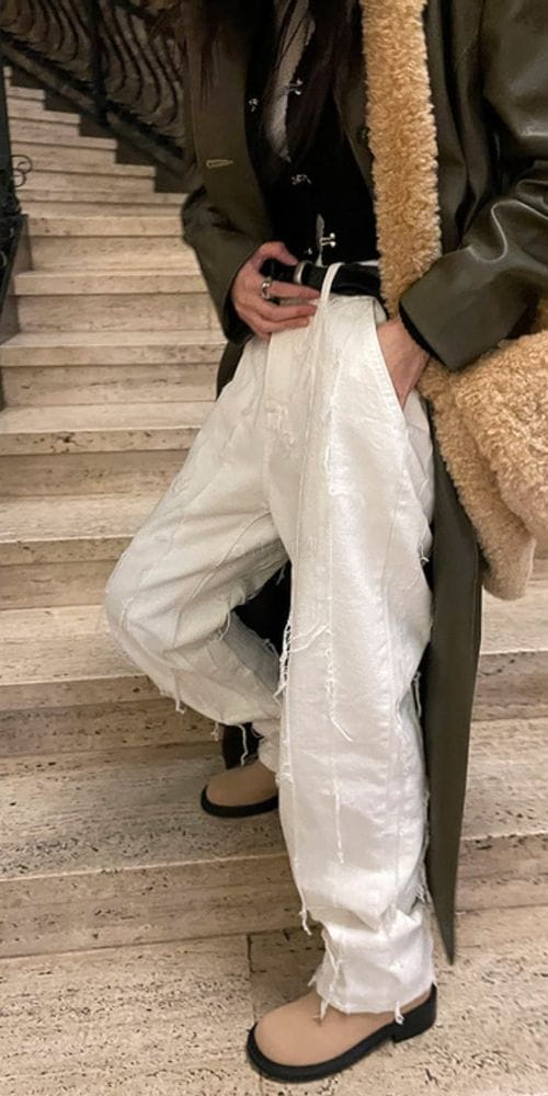 OWN - Korean Children Fashion - #Kfashion4kids - Tirano White Jeans - 2