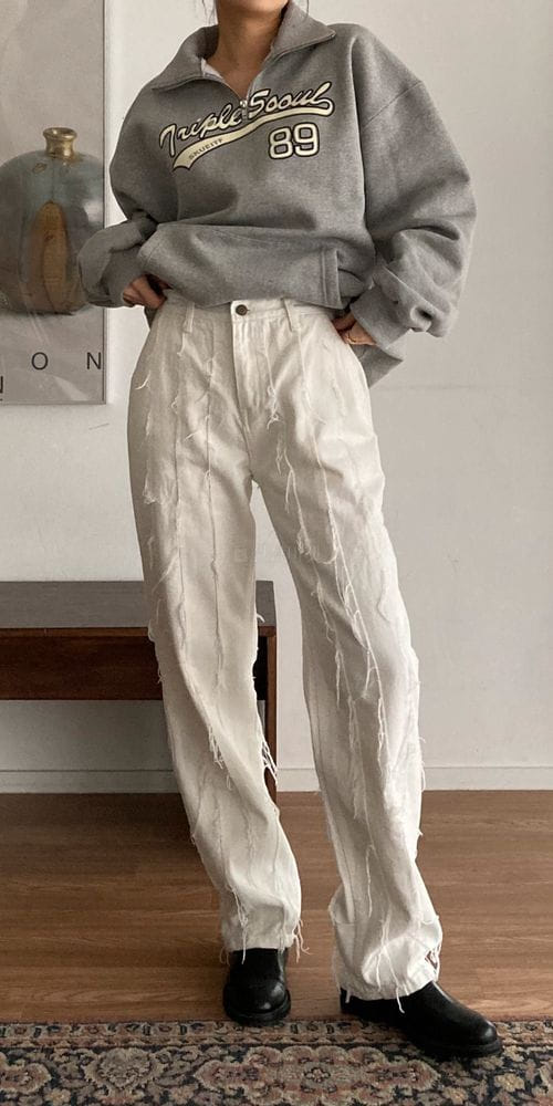 OWN - Korean Children Fashion - #Kfashion4kids - Tirano White Jeans - 5