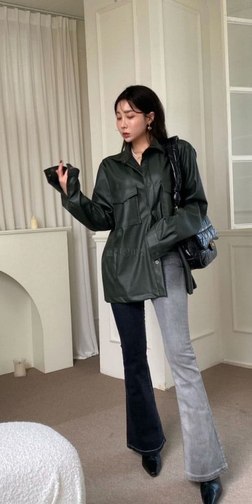 OWN - Korean Children Fashion - #Kfashion4kids - Milly Leather Fleece Jacket - 3