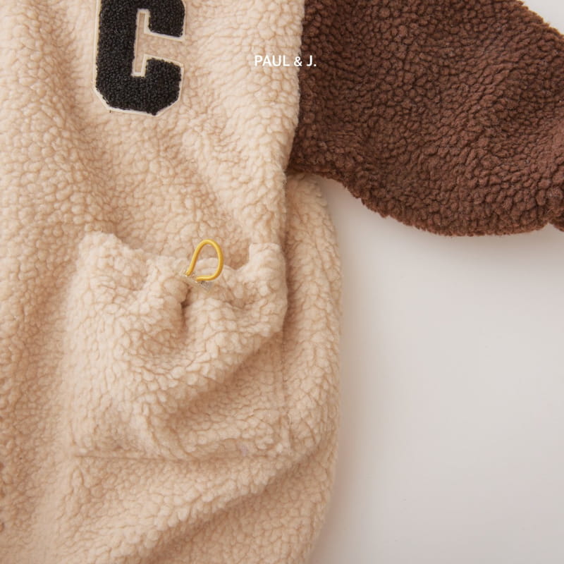 PAUL & J - Korean Children Fashion - #Kfashion4kids - Baseball Long Fleece Jacket - 10