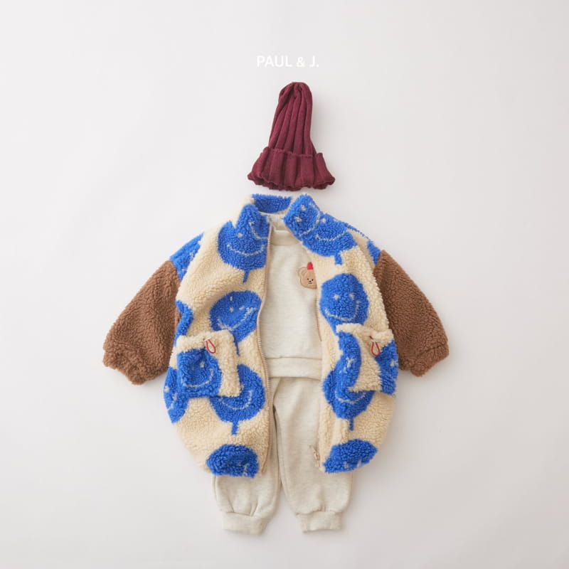 PAUL & J - Korean Children Fashion - #Kfashion4kids - Baseball Long Fleece Jacket - 2