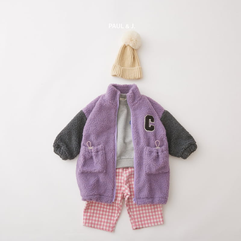 PAUL & J - Korean Children Fashion - #Kfashion4kids - Baseball Long Fleece Jacket - 3