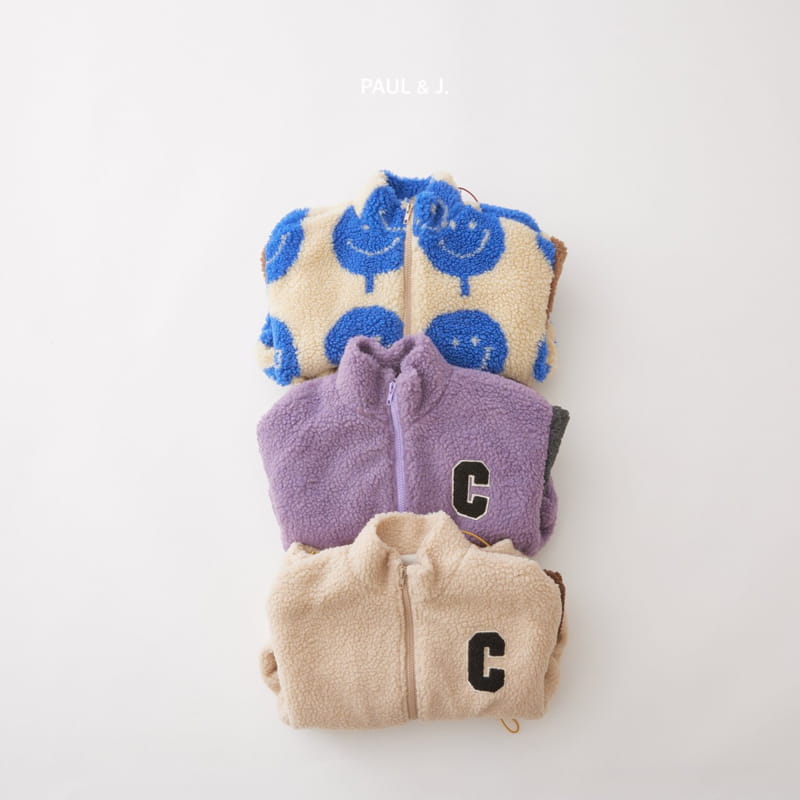 PAUL & J - Korean Children Fashion - #Kfashion4kids - Baseball Long Fleece Jacket - 4