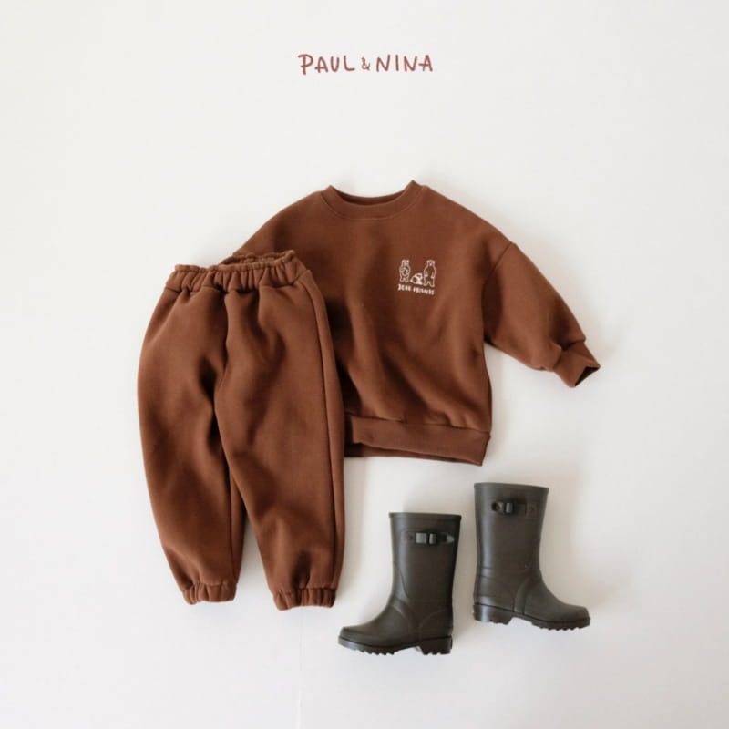 PAUL & NINA - Korean Children Fashion - #Kfashion4kids - Bear Friends Fleece Sweatshirt - 4